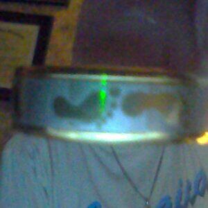 size 12 gold plated footprint ring for men